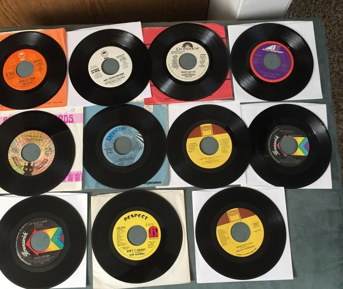 LOT OF 11-RECORDS 80's R&B SOUL VARIOUS ARTISTS & LABELS 45RPM