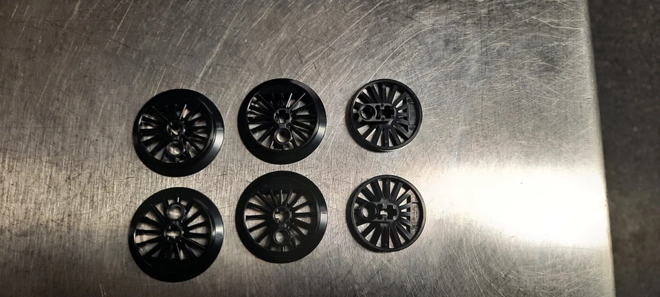 Nuevo Lego Rueda de Tren Pista Negra Paquete de 3 Motor Parte # 85489 Contrapeso X2 Foto 3 de 4