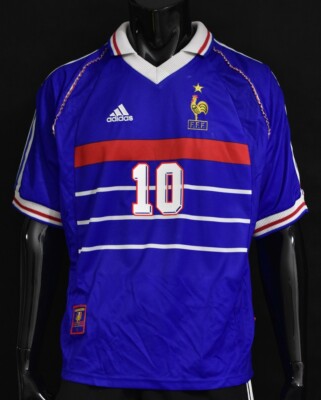 adidas FFF France 1998 World Cup Home Shirt ZIDANE SIZE L men | eBay