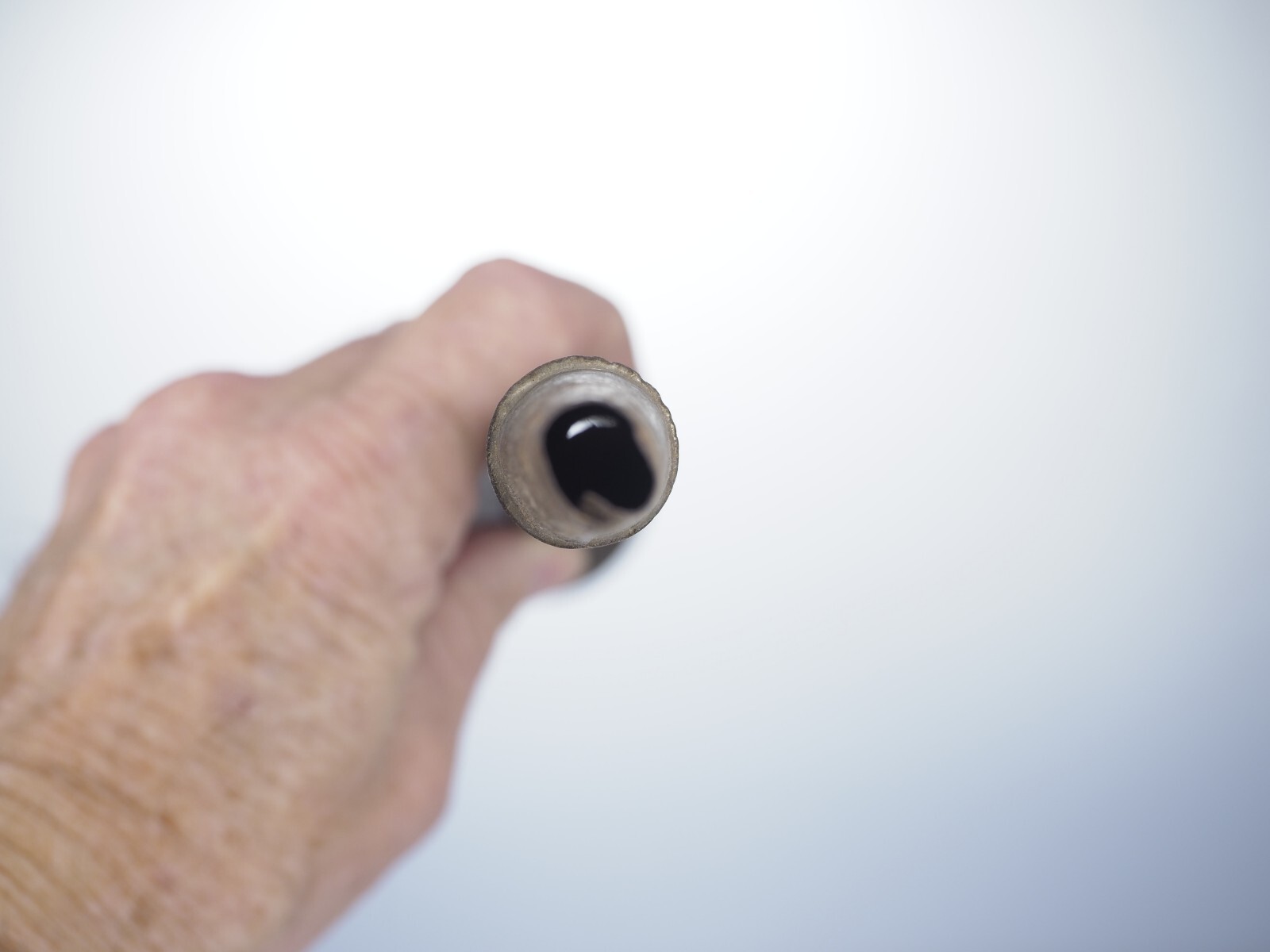 Antique soldered tin parade horn, no plastic parts, works eBay