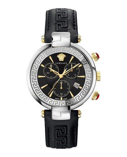 Versace Silver Stainless Steel Leather Venus VFH Women display picture 1
