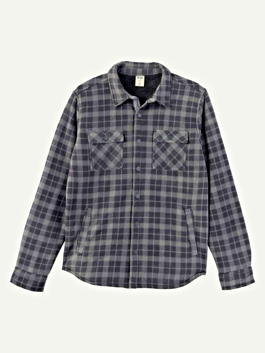 Voyager Sherpa Lined Men's Flannel Fleece Shirt Jacket L NWT Olive