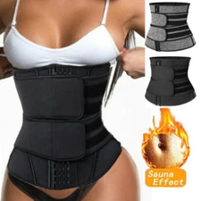 Neoprene Sauna Sweat Waist Trainer Fat Burner Belt Tummy Slim Body Shaper Unisex