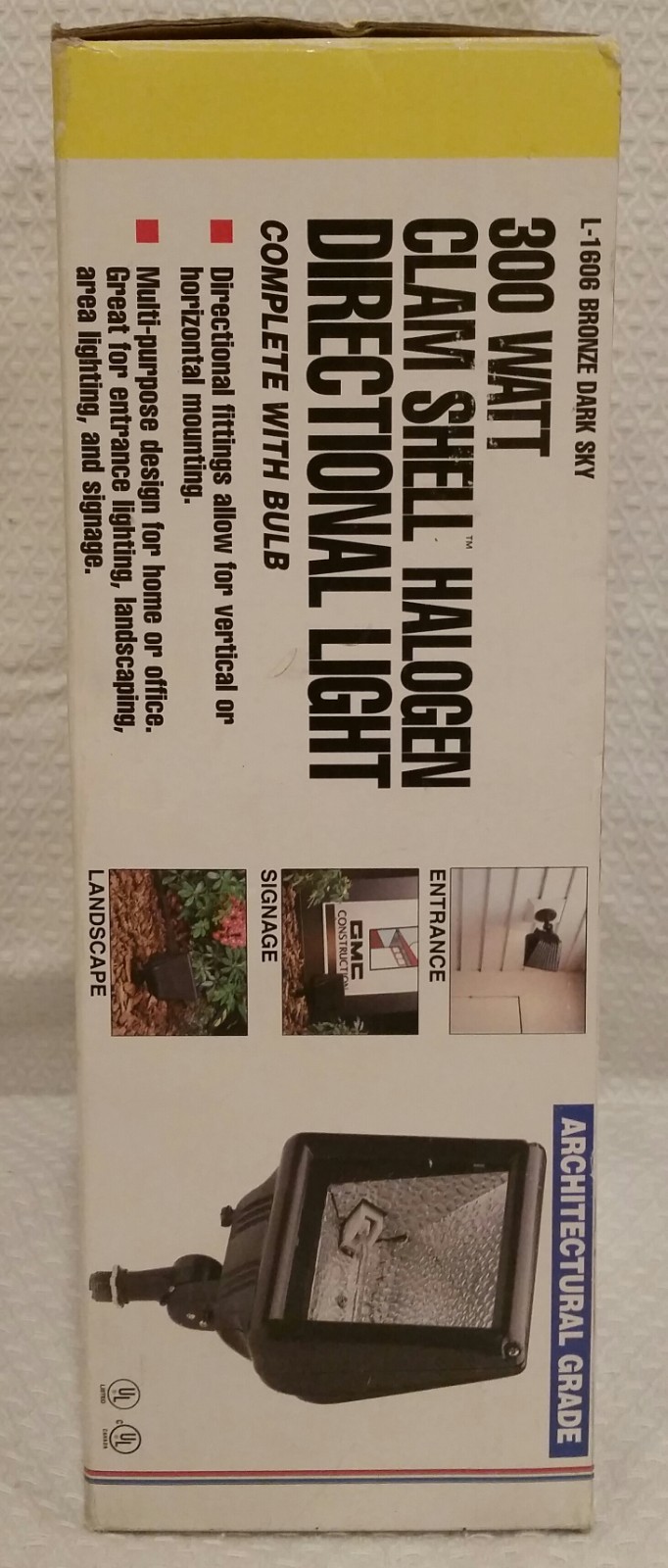 Designers Edge Clam Shell Halogen Directional Light Security Architectural Grade