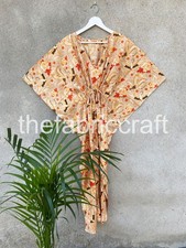 Designer Cotton Kaftan Tunic – Handmade Printed Maxi Dress for Women
