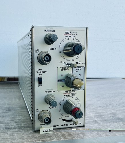 Tektronix 7A18 Dual Trace Amplifier Plug-In Module 75MHz w/ opcion 6