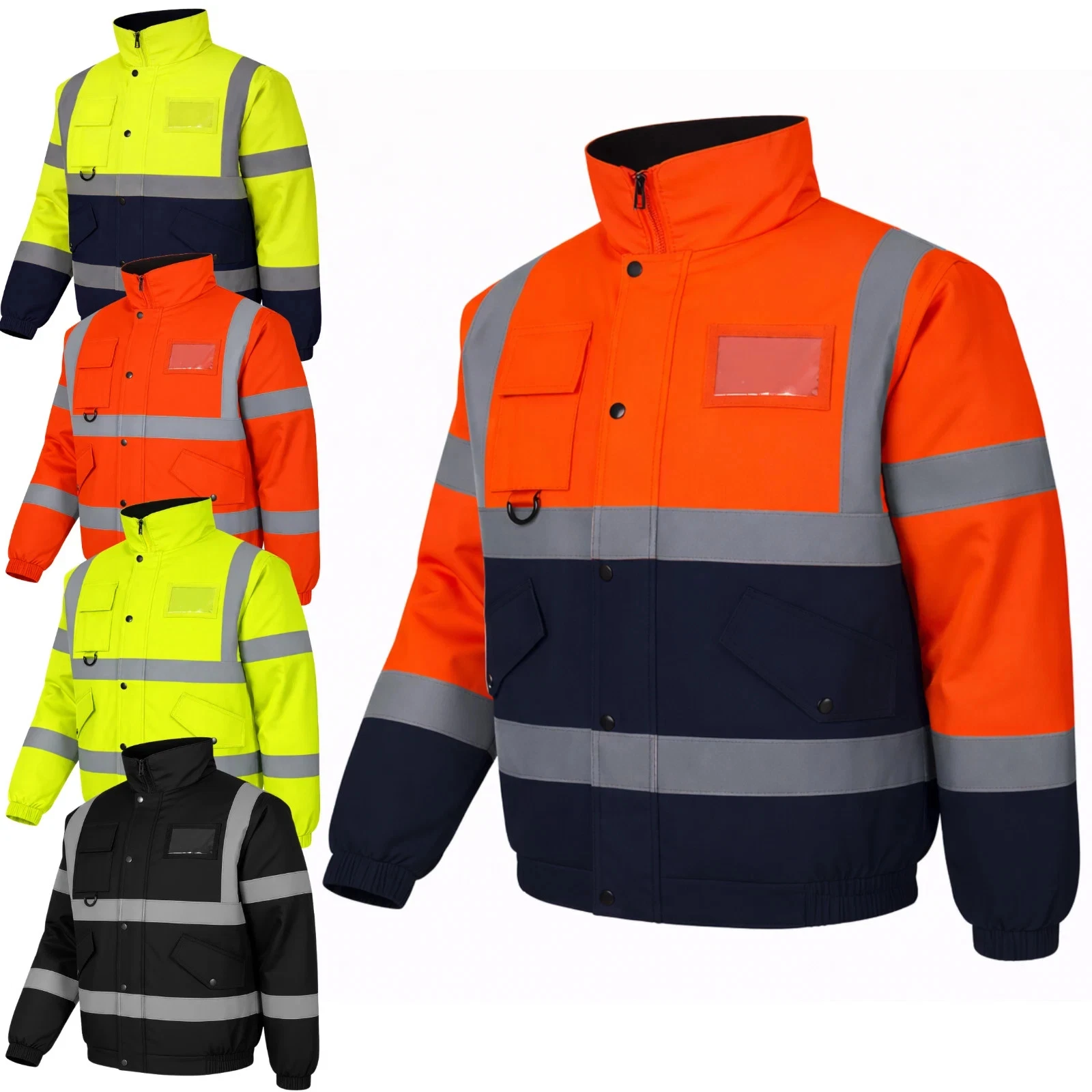 Hi Vis Bomber Jacket Padded Thermal 300D RIS-3279-TOM Rail Safety Reflective PPE
Opens in a new wind