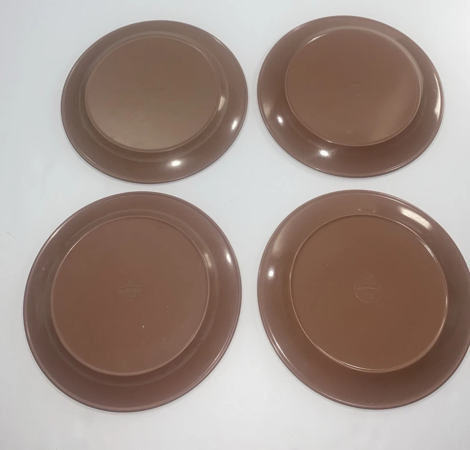 Sears Harmony House Today Melmac Dinner Plates Set Of 4 Brown - Image 3 of 4
