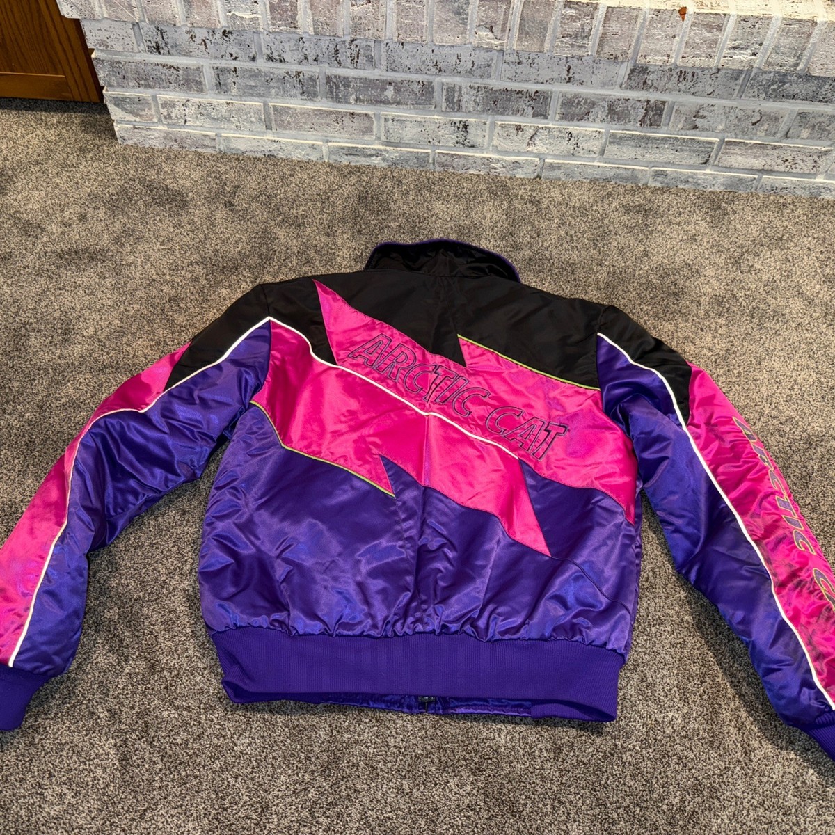 Vintage Arctic Cat Snowmobile Reflective Women's L Tall Winter