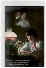 AK Liebesmotiv, Bei der Lampe Dämmerschein, ...