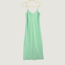 Vince Layered Cami Slip Midi Dress Size S Mint Green Sleeveless Lightweight