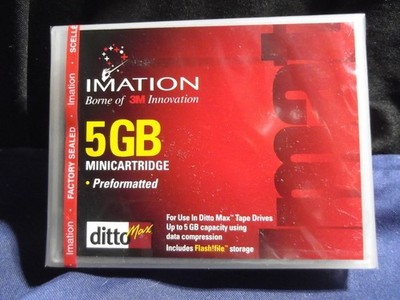 Imation 5 GB Ditto Max Mini Cartridge Preformatted File Storage New - Sealed