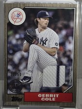 2022 Topps Series 1 - 1987 Topps Baseball Relics Gerrit Cole #87R-GC Gold /50...