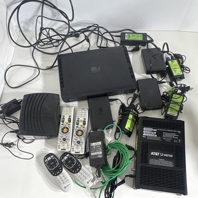 DIRECTV Digital Satellite TV Receiver Box Black Coaxial F w/ Remotes & Power