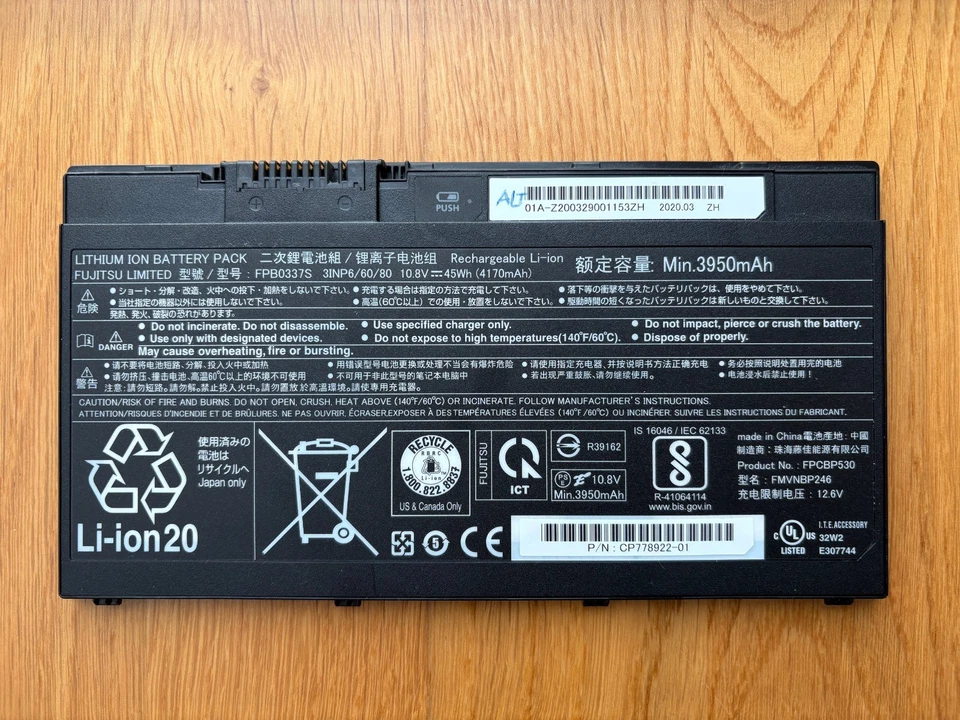 Fujitsu Lifebook U727 U728 U729 P728 P727 FPB0337S original Akku