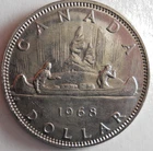 1968 CANADA DOLLAR - AU/UNC - GREAT Coin - Lot M10