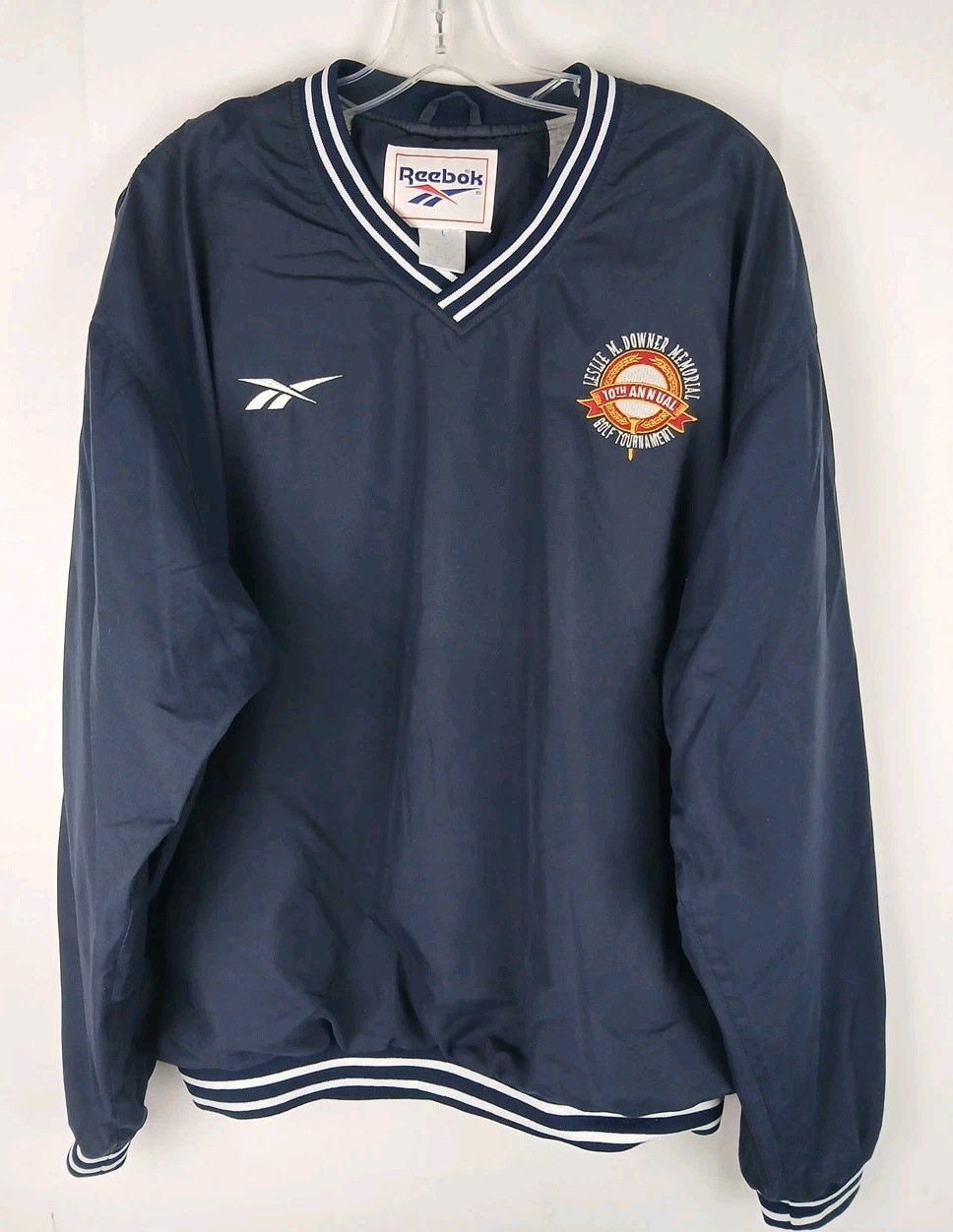 Reebok VGT  Golf Tournament Pullover Jacket Men's Sz L Lined Navy Blue RN69421 image 5