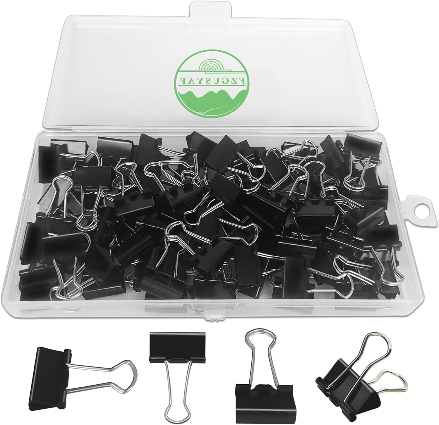 50 Molle Fermacarte 19MM Nero Clip: Resistenza Acciaio per Ufficio
