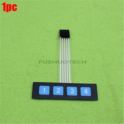 Panel Slim   Membrane Switch Control Keypad Keyboard 1X4 Key New Ic ys *mn