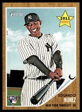 2011 Topps Heritage Eduardo Nunez Rookie New York Yankees #281