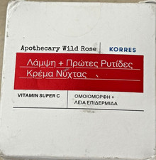 NIB Korres Apothecary Wild Rose Night Brightening Sleeping Facial Cream 1.35 oz