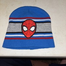 Spiderman Hat Cap girls Winter Beanie One Size ,Blue Red Superhero Youth Kids