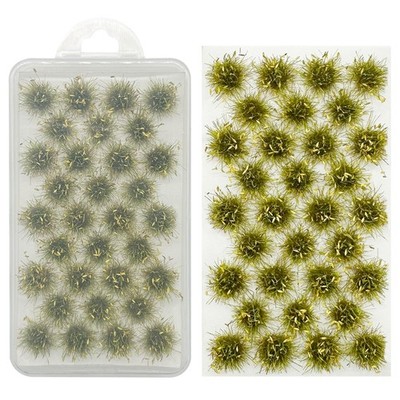 32 PCS Miniature Yellow Static Grass Tuft Cluster Model Train Scenery Style 10