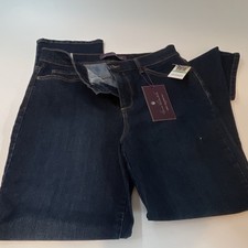 Gloria Vanderbilt Women's Dark Wash Blue Denim Slimming Stretch Tapered Jeans