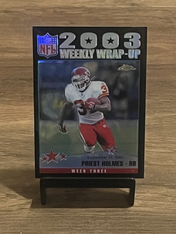 2004 Topps Chrome 148 Priest Holmes Black Refractor /100 - Image 2 of 3