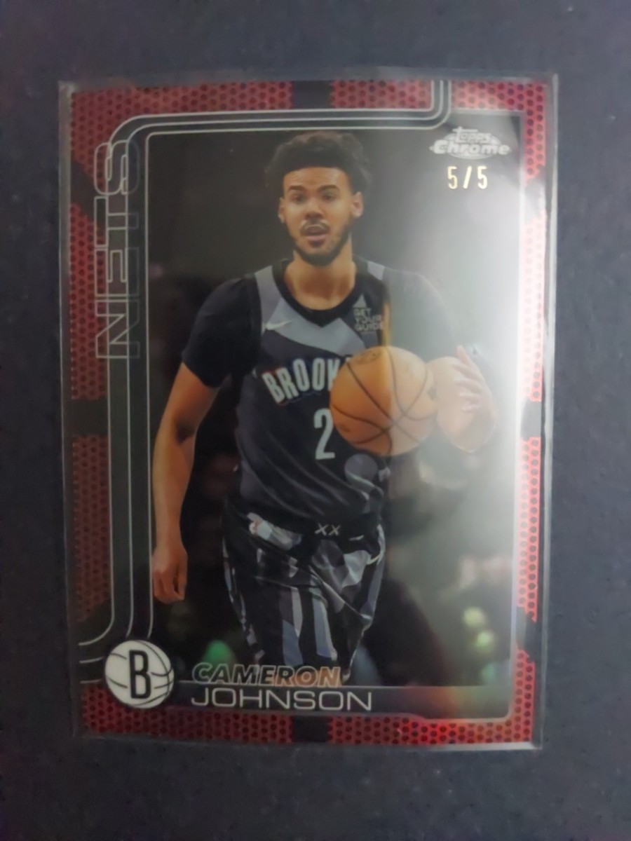 2025-26 Topps Chrome Red Basketball Refractor/5 Cameron Johnson
