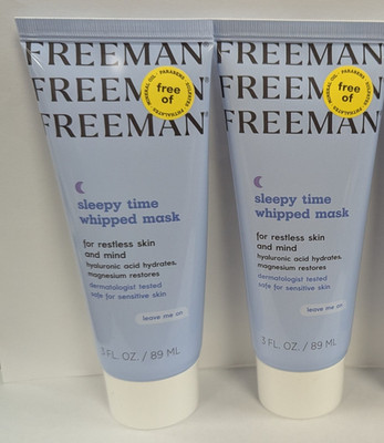 LOT OF 2  - FREEMAN SLEEPY TIME WHIPPED MASK 3fl Oz NEW & SEALED