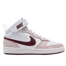 Nike Court Borough Mid 2 Kids' GS Lifestyle Shoes White Burgundy 7 Y US