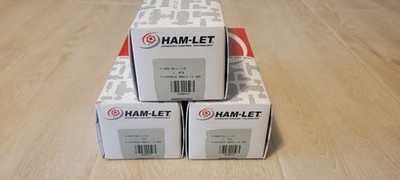 LOT OF 3   HAM-LET H-500-SS-L-1/2 Ball Valves 1/2'' 316SS Let-Lok NEW