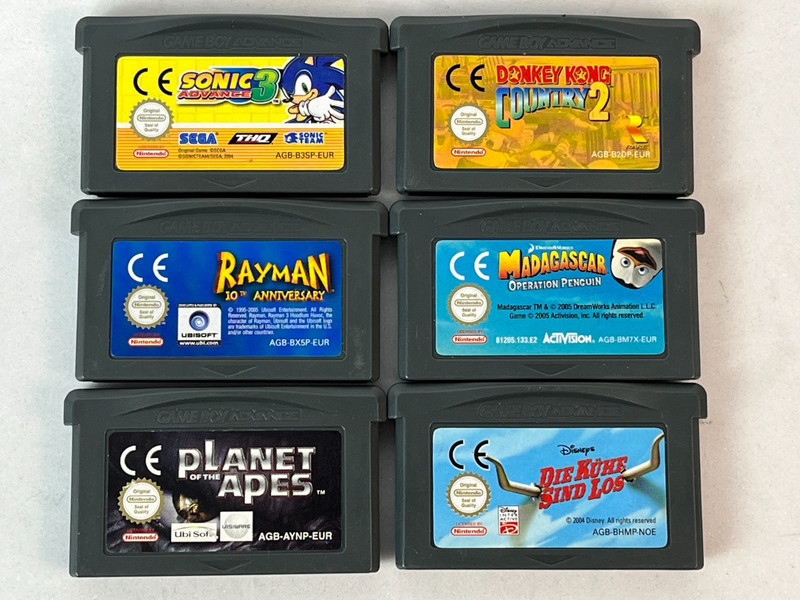 Donkey Kong Country 2 Sonic Advance 3 Rayman Game Boy Advance GBA Nintendo EUR