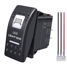 LED Light Bar Rocker Switch 3 Pin On/Off 20A/12V 10A/24V ATV UTV Light Bar Toggl