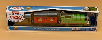 percy Thomas & Friends PERCY Silver with Green Flames Metal Engine Push