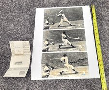MICKEY MANTLE AUTOGRAPHED UPPER DECK PHOTO SWING SEQUENCE OF 3 RARE KILLER PHOTO