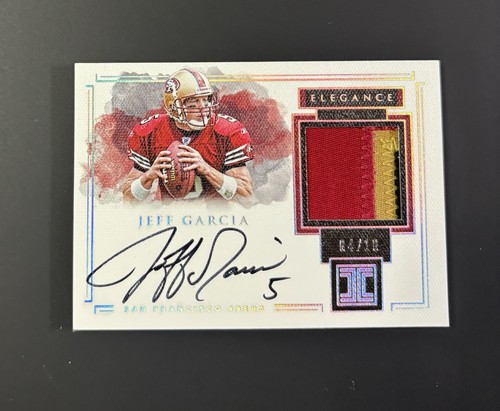 2017 Panini Impeccable Jeff Garcia Elegance Retired Patch Auto Silver /10 49ers