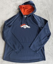 Denver Broncos Pullover Hoodie NFL Team Apparel Size Mens Large Camo Orange Navy