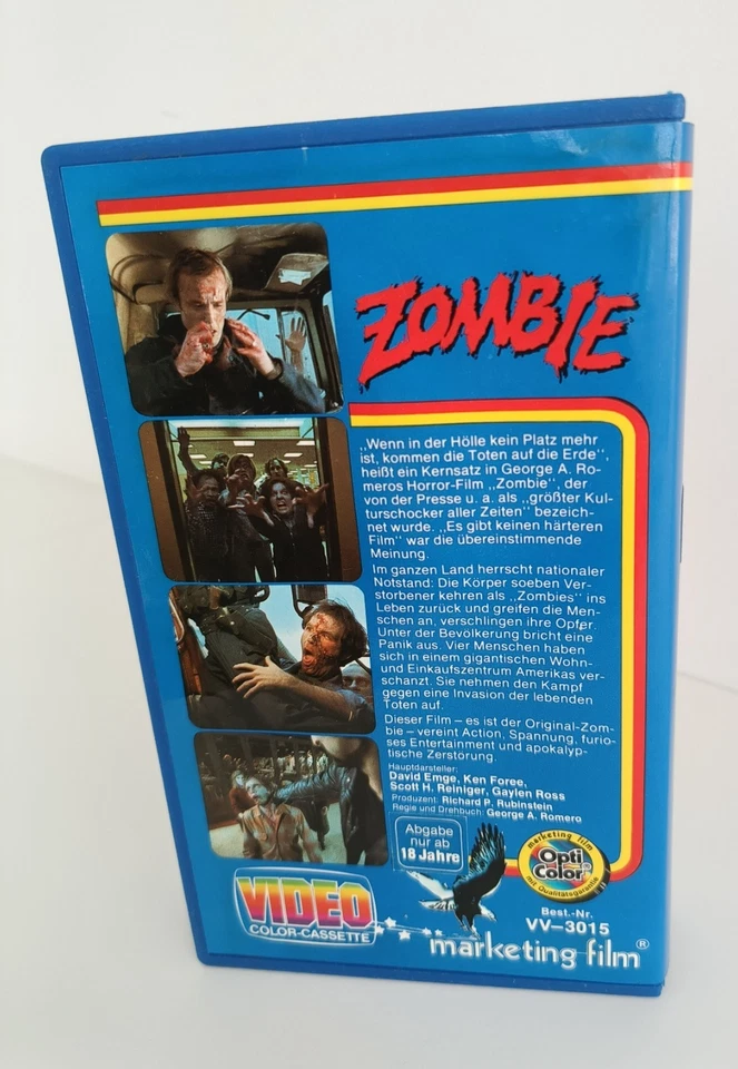ZOMBIE Original VHS Marketing Film Video Hartbox VV-3015 Dawn of the dead V2000 - Bild 2 von 4