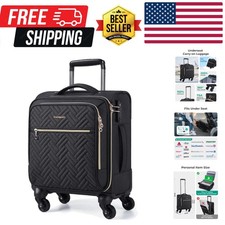 Underseat Carry On luggage Airline approved, 16-inch Softside Underseater Tra...