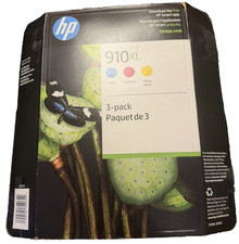 3-PACK HP GENUINE 910XL COLOR INK RETAIL BOX EXP 03/2026