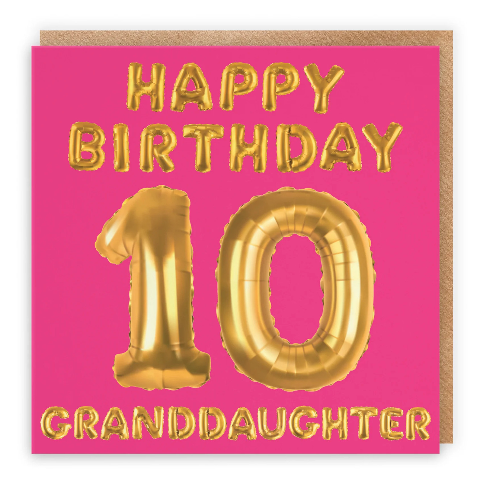 10th Granddaughter Birthday Card Balloon