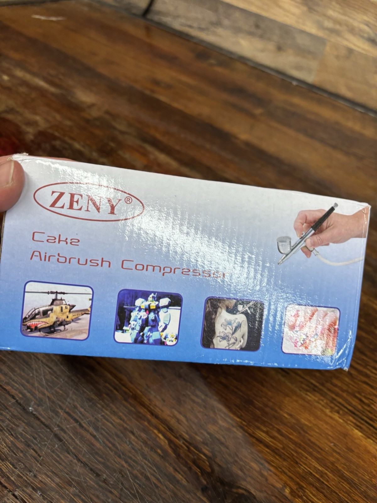 Mini Air Compressor Airbrush Kit ZENY TC-100K New open box