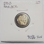 1913 Barber Dime - Toned - 90% Silver - **Free Shipping**