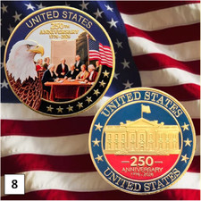 Challenge Coin: America's 250th Anniversary #8 (Ships from CO, USA)