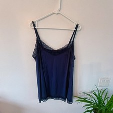 Lane Bryant Lace Cami 22/24 Navy Blue Adjustable Strap Tank Top NWT Plus Size