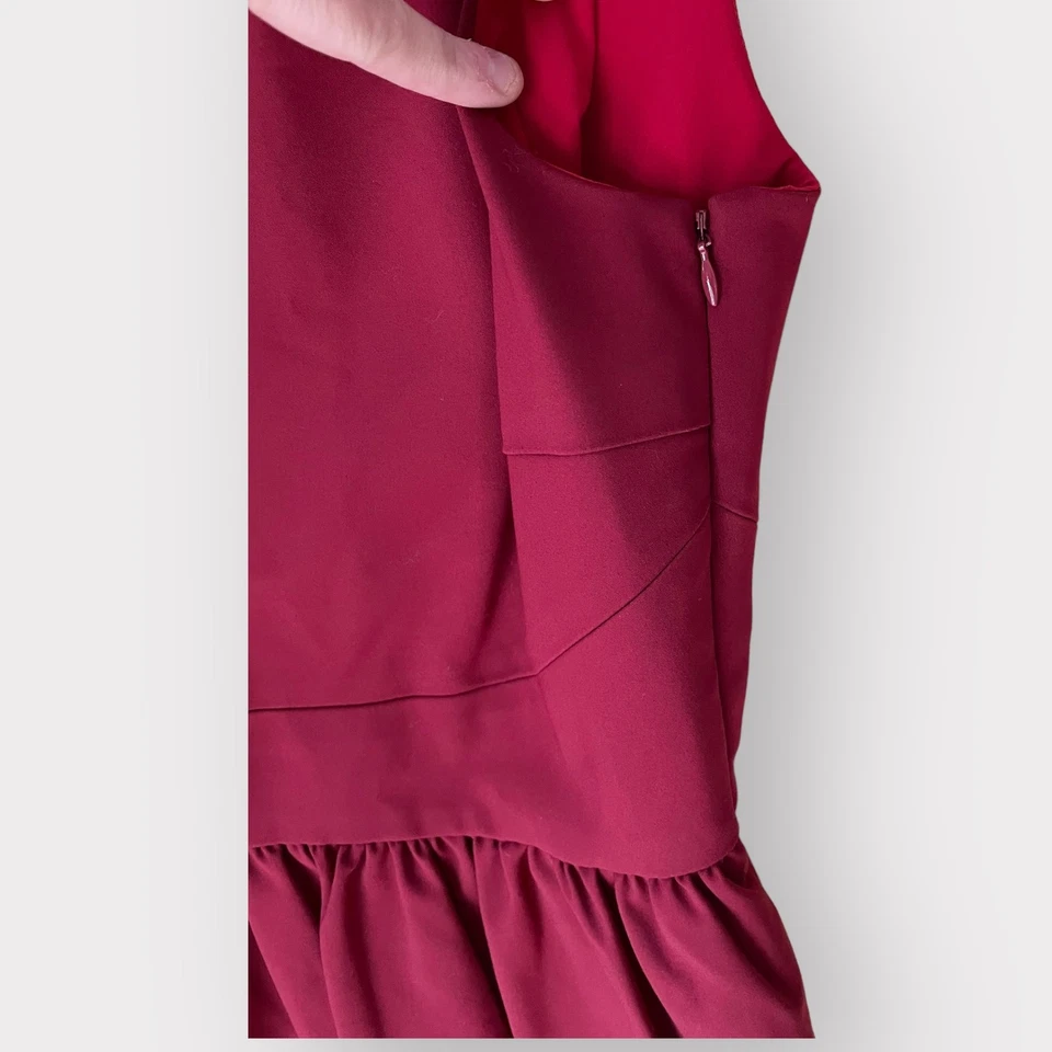 Mini Vestido Raoul Talla 2 Soho Rojo Borgoña Asheville Ceñido Sin Mangas Vaina Foto 3 de 4