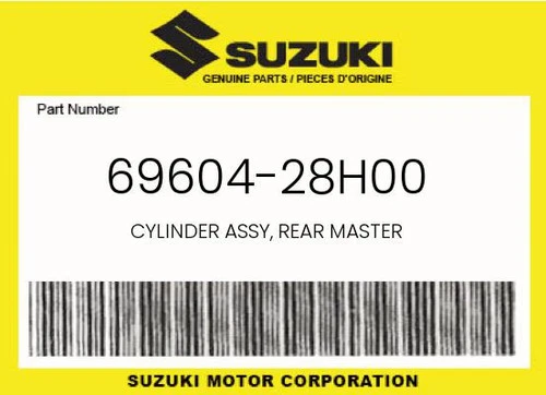 CYLINDER ASSY, REAR MASTER | MODEL K8/K9; Includes Item(s) 2 - 11