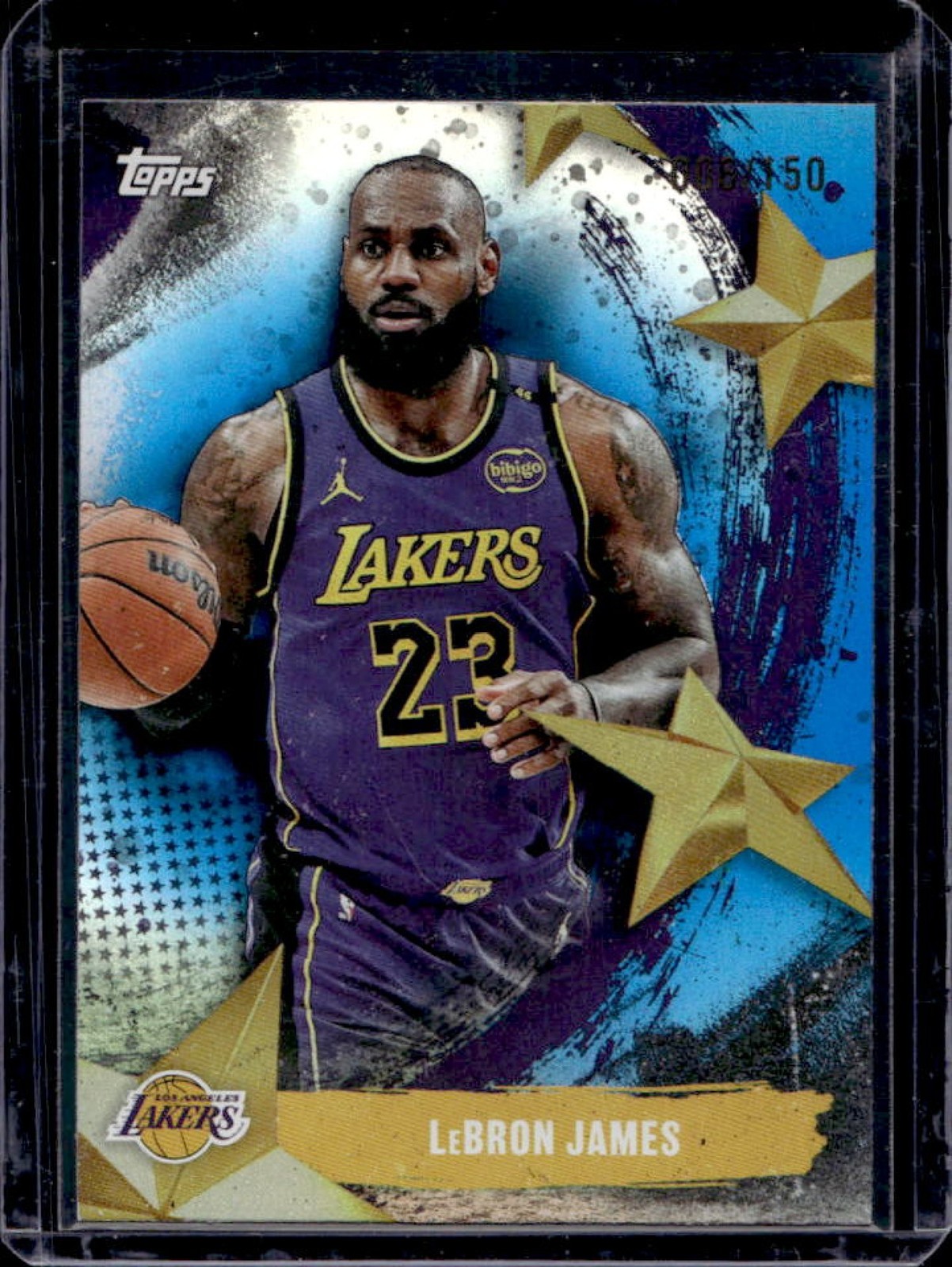 2025-26 Topps LeBron James Stars of the NBA Blue Rainbow #/150 Lakers
